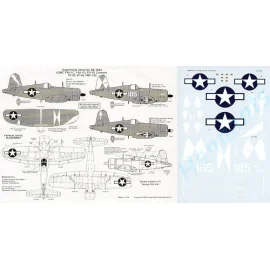 Vought F4U-1C/D Corsairs (3) White 11 VF-85 Lt Robbins USS Shangri-La White 185 VF-83 USS Essex White 1 VMF-122 USS Bennington