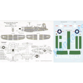 Decals Vought F4U-4 Corsair VMT-1 MCAS Cherry Point 1951 