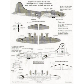 Decals Boeing B-17F/Boeing B-17G Flying Fortress (2) F 41-24384 63 BS/43 BS Sth Pacific G 42-97165 353 BS/301 BG `Sleepy-Time Ga