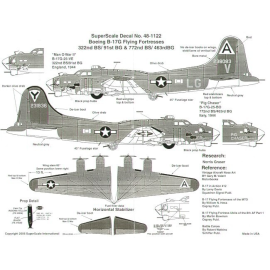 Decals Boeing B-17G Flying Fortress (2) 238083 LG-V Triangle A 322 BS/91 BG `Man O′War′ Bassingbourne OD/grey red fin 231836 Inv