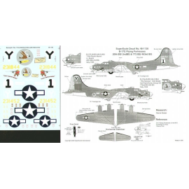 Decals Boeing B-17G Flying Fortress (2) 42-31452 20 BS/2 BG Lt Austin `Fifty Packin Mama′ 42-31844 772 BS/463 BG Col Frank Kurtz