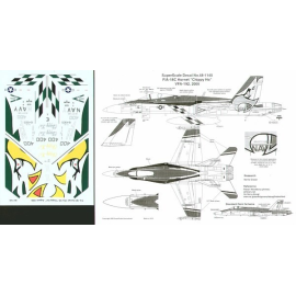 Decals McDonnell Douglas F/A-18C Hornet (1) 164905 NF/400 VFA-192 CAG `Chippy Ho′ 2006 USS Kitty Hawk 