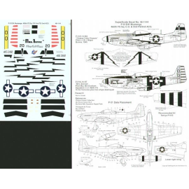 North American P-51D/K Mustangs (2) 415392 2FS Lt B.J.Mayer `Cheese Cake Chassis′ Burma 1945 No 00 460FS CO Maj Bill Dunham `Mis