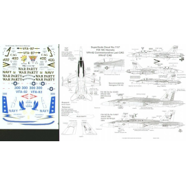 Decals McDonnell Douglas F/A-18C Hornets (2) 163459 AD/300 VFA-82 CAG USS America 2005 164687 AJ/400 VFA-87 Warparty CAG CAW 8 2