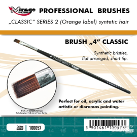 MIRAGE BRUSH FLAT HIGH QUALITY CLASSIC SERIES 2 size 4 
