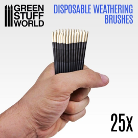 DISPOSABLE WEATHERING BRUSHES - SET OF 25 