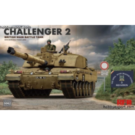 BRITISH MAIN BATTLE TANK CHALLENGER 2 WITH WORKABLE TRACK LINKS Model kit