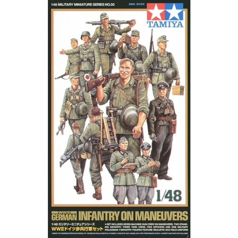 WWII German Infantry on maneuvers x 15 figures