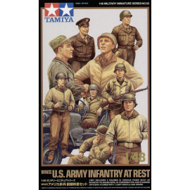 WWII US Infantry at rest with Jeep Military model kit