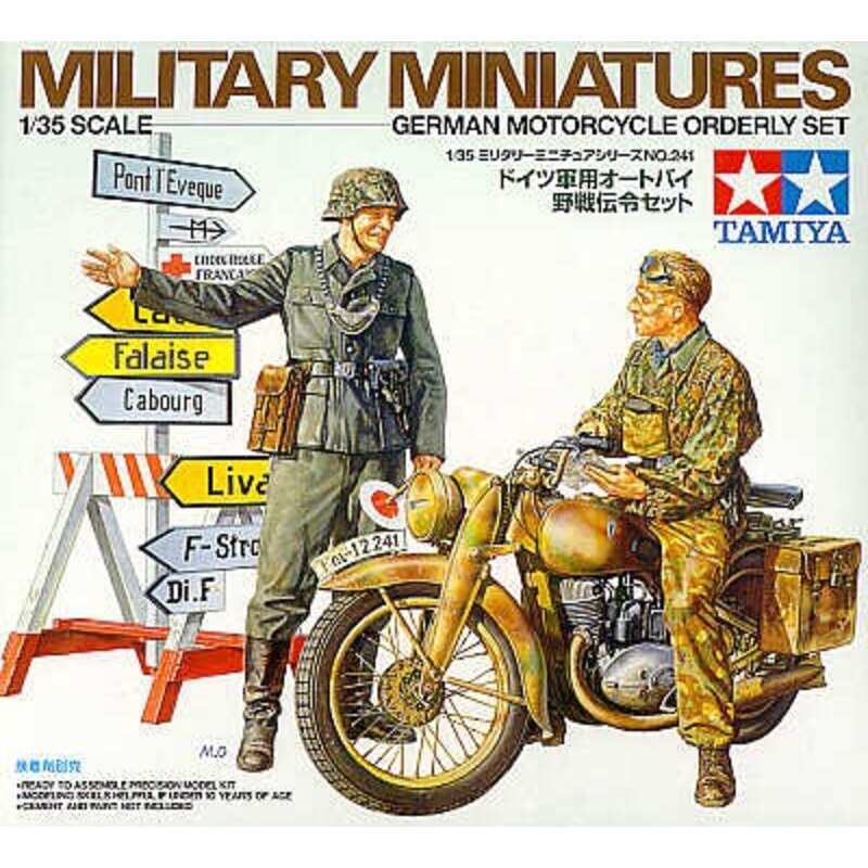 German DKW Motorcycle rider and Military Policeman Model kit