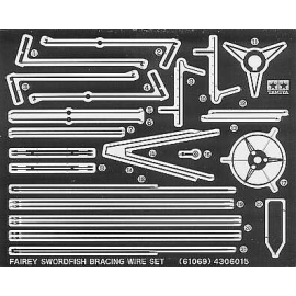 Fairey Swordfish strut bracing set etched (designed to be assembled with model kits from Tamiya kit) 