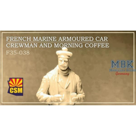 French marine armoured car crewman&morning coffee Figures