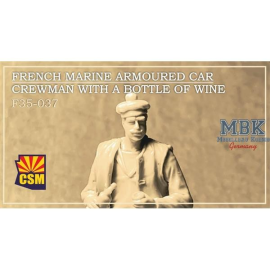 French marine armrd.car crewman w/a bottle of wine Figures