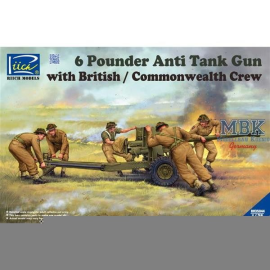 6 Pounder Infantry Anti-tank Gun with Brit. Crew Model kit