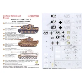 Pz.Kpfw.VI Tiger Ausf.e Early Production (10) 823 Panzerregiment 2 405 or 411 Panzerregiment 1 833 Panzerregiment 2 812 Panzerre