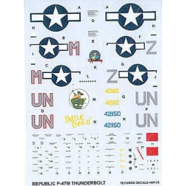 Republic P-47M Thunderbolt (2) 44-21150 UN-M Dottie Dee 44-21112 UN-Z Ugly Duckling both 63FS 56FG