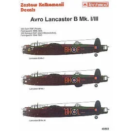 Avro Lancaster B I/III (3) LL804 BH-F PB730 BH-R ED779 BH-L all from 300 (Polish) Sqd RAF Faldingworth 1944-45. Small nose art a