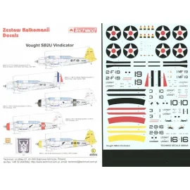 Vought SB2U Vindicator (5) All USN yellow-wings. 2-F-19 VF-2 yellow tail NAS North Island 3-B-10 VB-3 White tail black fuselage 
