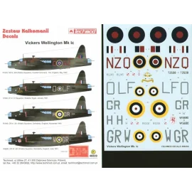 Vickers Wellington Mk.Ic (4) R1245 NZ-Q 304(Polish) Squadron T2508 LF-O 37 Squadron Egypt R1006 GR-H and W5690 GR-W both 301(Pol