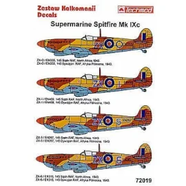 Supermarine Spitfire Mk.IXc (4) 145 Polish Sqd North Africa 1943. EN459 ZX-1 EN355 ZX-O EN267 ZX-5 EN315 ZX-6. All Dark Earth/Mi