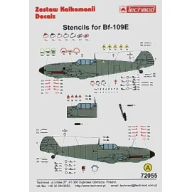 Messerschmitt Bf 109E Stencils for 2 aircraft