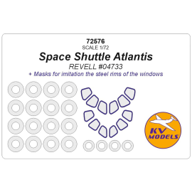 Space Shuttle Atlantis + wheels masks (designed to be used with Revell kits) RV04733) 