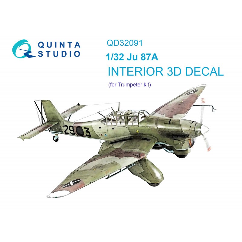 Quinta studio decals Decals Junkers Ju-87A 'Stuka' 3D-Printed & coloure...