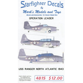 Decals Operation Leader USS Ranger North Atlantic 1943 