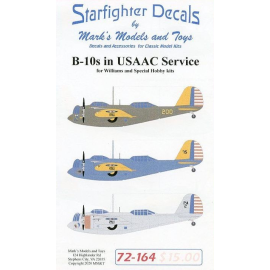 Decals Martin B-10B's in USAAC service Designed for either the Williams B-10 or the FROMM 