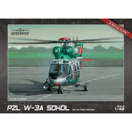 PZL W-3T Sokol German Police246 grey plastic parts22 clear plastic parts99 photoetched metal partsDecal sheet printed by Cartogr