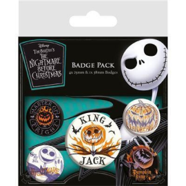 THE NIGHT CHRISTMAS OF MR JACK - Colored Shadows - Pack 5 Badges 