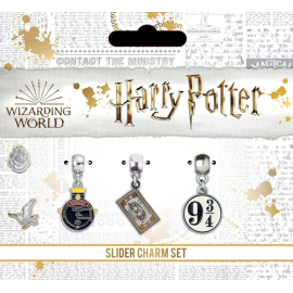 HARRY POTTER - Set of 3 Silver Plated Charms 
