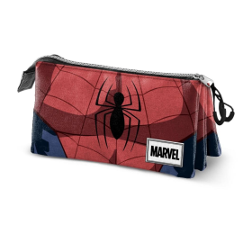 SPIDERMAN - Pencil case with 3 compartments '23x11x10' - Recycled Material 
