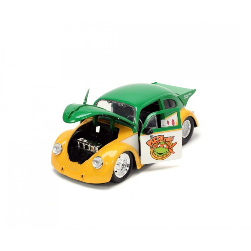 TEENAGE TURTLES - Michelangelo & 1959 Volkswagen Drag Beetle - 1:24 Jada Toys