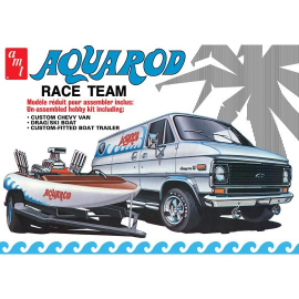 Plastic model AQUAROD Race Team Van + Boat 1:25 Model kit
