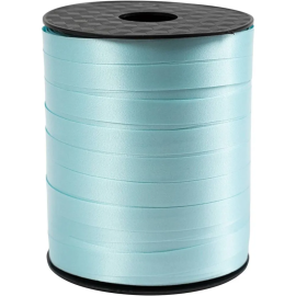 Gift ribbon, light turquoise, L: 10 mm, 250 m/ 1 roll 