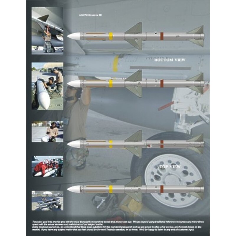 TB32028 Decals Re-released! US Air-to-Air Missile Markings. Brings those AIM-7E-2 and AIM-7M Sparrows to life