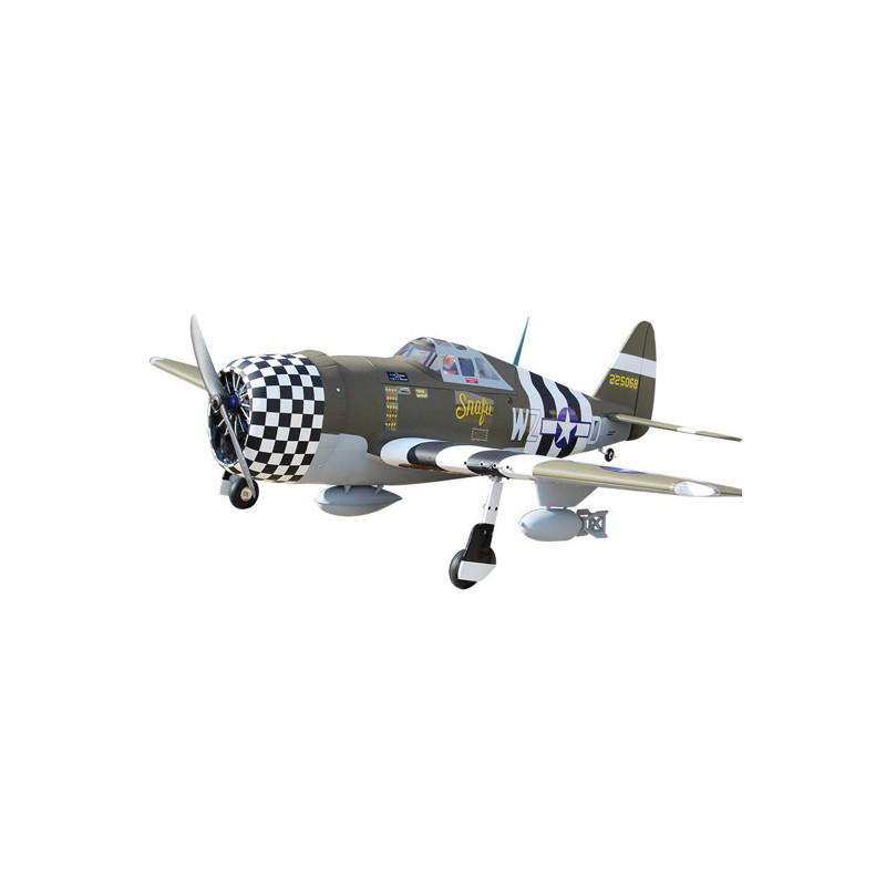 Radio-controlled thermal plane P-47G SNAFU 10-15cc ARF "with electric retractable gear" RC plane