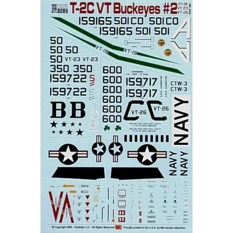 T-2C Buckeye Pt 2 (3) 159165 A/501 VT-19 Attack Frogs 159717 C/600 VT-25 Flying Tigers Both NAS Meridian 1975 159722 B/350 VT-23