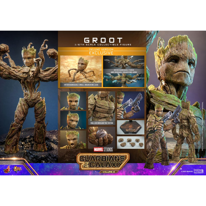 Hot Toys - Guardians of the Galaxy Vol. 3 Movie Masterpiece Action Figure  1/6 Groot (Deluxe Version) 32 cm - Vaulted Collectibles