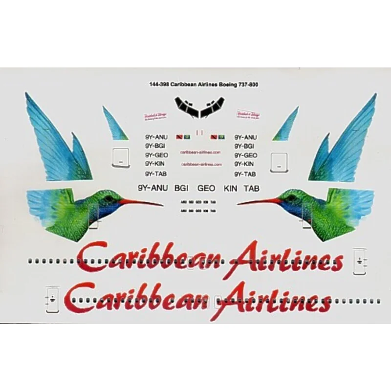 Boeing 737-800 CARIBBEAN Airlines 9Y-ANU etc.