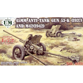 45MM Anti-Tank Gun 53-K(1937) and M42 (1942) Military model kit