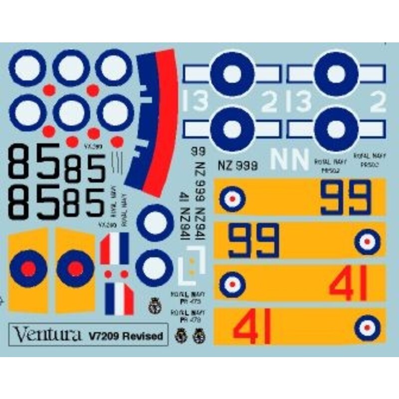 Decals Hawker Sea Fury T 20 VX280/85 Supermarine Seafire 15 PR479/L 803 Squadron RCN 1947 Supermarine Seafire 15 PR502 13-2/N 80