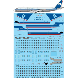 Capitol Douglas DC-8-31 Laser decal with screen print details - (designed to be used with for X-Scale kits) [DC-8-32] 