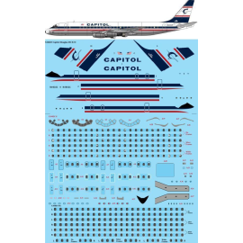 Capitol Douglas DC-8-31 Laser decal with screen print details - (designed to be used with for X-Scale kits) [DC-8-32] 