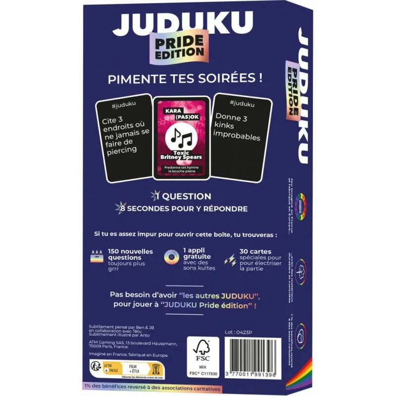 Atm gaming board game Juduku Pride Edition with 1001hobbies (#019JU)