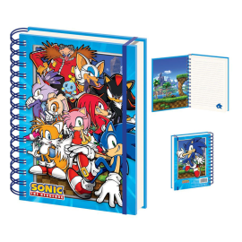 Sonic The Hedgehog Spiral Notebook A5 Green Hill Zone Gang 