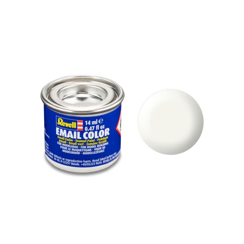 Revell model color Satin White Enamel Paint 301 with 1001hobbies