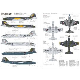 Decals BAC/EE Canberra B2 Part 2. (3) WH872 249 Squadron RAF Akrotiri 1962 Camouflaged Dark Green/Dark Sea Grey/Silver WK130 35 