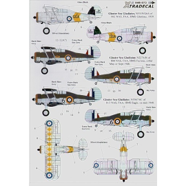 Decals Fleet Air Arm Gloster Sea Gladiator Fairey Fulmar Blackburn Skua (7) Gloster Sea Gladiator N5519/G6A 802 NAS HMS Glorious